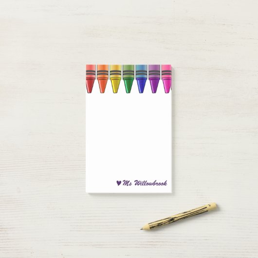 Post-it® Accessoires de bureau Crayon pour enseignant perso (Sur un bureau)