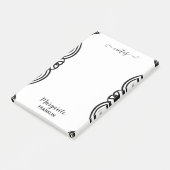 Post-it® Accueil personnalisé B&W Curly Notes (Incliné)
