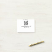 Post-it® Accueil simple ouverture bienvenue code barre QR a (Sur un bureau)