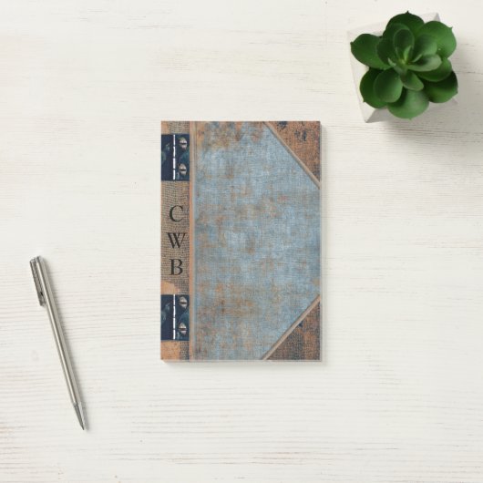 Post-it® Addison Spencer Ancien Cool de livre Monogramme (Bureau)
