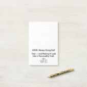 Post-it® ADHD Funny Acronym Focus & Task Management  (Sur un bureau)