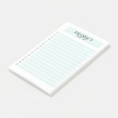 Post-it adhésif personnalisable Moderne Mint Blanc (Incliné)