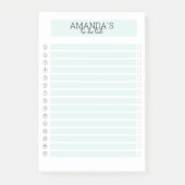 Post-it adhésif personnalisable Moderne Mint Blanc (Devant)
