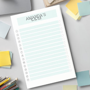 Post-it adhésif personnalisable Moderne Mint Blanc