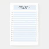 Post-it adhésifs personnalisables bleu blanc moder (Devant)