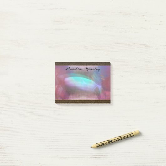 Post-it® Admenia beau monogramme (Sur un bureau)