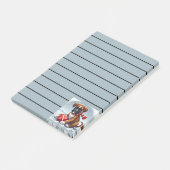 Post-it® Adorable Boxer Puppy dans le paysage neigeux (Incliné)