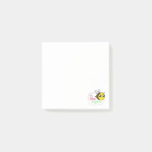Post-it® Adorable Bumble Bee Be Positive Motivational (Devant)