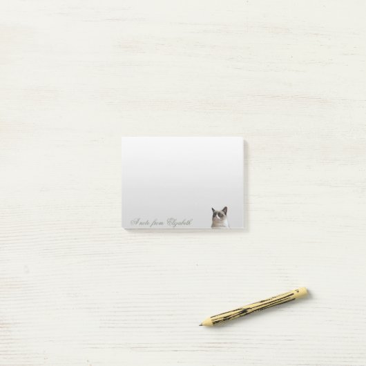 Post-it® Adorable Cute Cat (Sur un bureau)