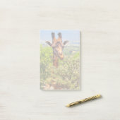 Post-it® Adorable Giraffe Poking His Head Above The Trees (Sur un bureau)