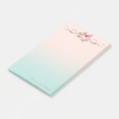 Post-it® Adorable Mignonne Fille, Personnalisée Rose (Incliné)