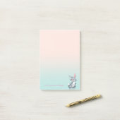 Post-it® Adorable Mignonne Lapin Cartoon (Sur un bureau)