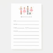 Post-it® Adorable Noël rose Nutcracker Message de bureau (Devant)