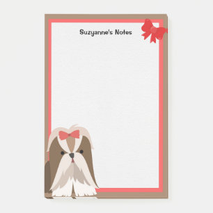 Post-it® Adorable Shih Tzu Avec Bow