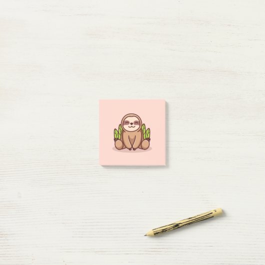 Post-it® Adorable Sloth (Sur un bureau)