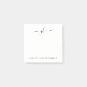 Post-it® Adresse monogramme minimale