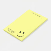 Post-it® Adresse personnalisée du joli visage jaune (Incliné)