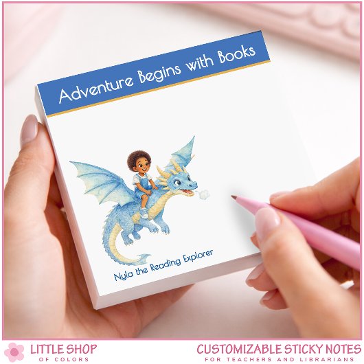Post-it® Adventure Begins with a Book Personalized Book Lov
