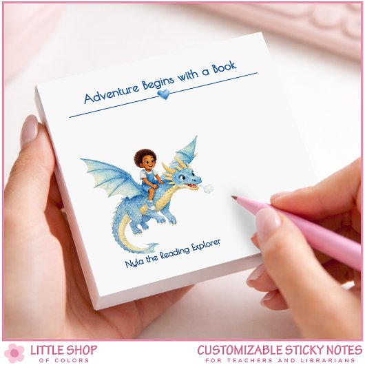 Post-it® Adventure Begins with a Book Personalized Book Lov