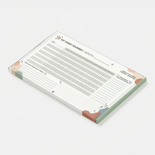 Post-it® Aesthetic Neurodivergent Habit Tracker Brain Dump (Incliné)