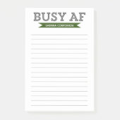 Post-it® AF occupée | Typographie moderne tendance | Vert (Devant)