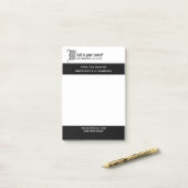 Post-it® Affaires juridiques professionnelles monograminées (Sur un bureau)