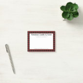Post-it® Affaires rustiques de plaid de Buffalo rouge et (Bureau)