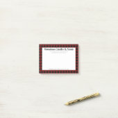 Post-it® Affaires rustiques de plaid de Buffalo rouge et (Sur un bureau)