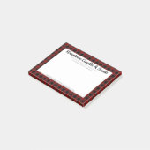 Post-it® Affaires rustiques de plaid de Buffalo rouge et (Incliné)