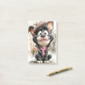 Post-it® Affiche Chien Rebelle Mignon (Sur un bureau)