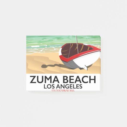 Post-it® Affiche de plage de Zuma Beach LA Rail (Devant)