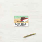 Post-it® Affiche de plage de Zuma Beach LA Rail (Sur un bureau)