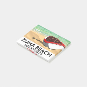 Post-it® Affiche de plage de Zuma Beach LA Rail
