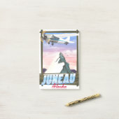 Post-it® Affiche de voyage à Juneau en Alaska (Sur un bureau)