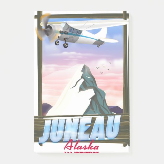 Post-it® Affiche de voyage à Juneau en Alaska (Devant)