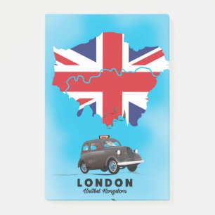 Post-it® Affiche de voyage carte illustrée de Londres