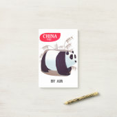 Post-it® Affiche de voyage Panda de Chine (Sur un bureau)