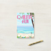 Post-it® Affiche de voyage Qalito Fiji (Sur un bureau)