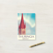 Post-it® Affiche de voyage Thuringe Allemagne (Sur un bureau)