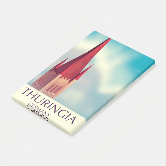 Post-it® Affiche de voyage Thuringe Allemagne (Incliné)