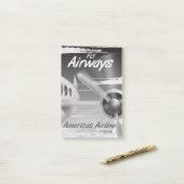 Post-it® Affiche de voyage vintage Fly Airways. (Sur un bureau)