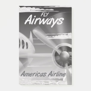Post-it® Affiche de voyage vintage Fly Airways.