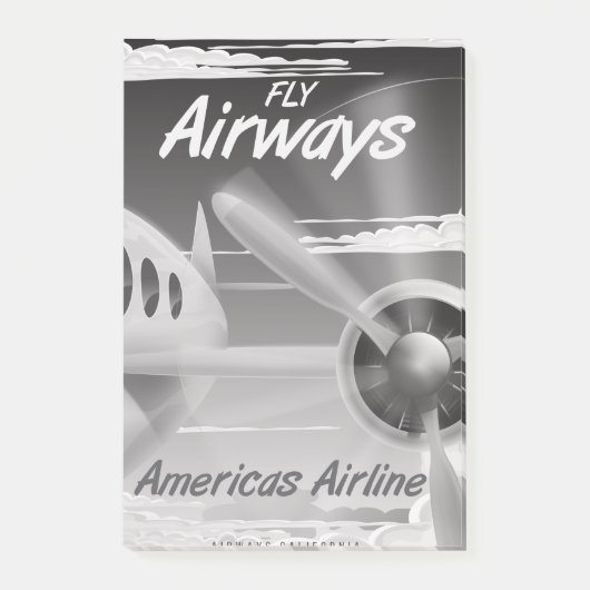 Post-it® Affiche de voyage vintage Fly Airways. (Devant)