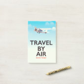 Post-it® Affiche Voyage par avion (Sur un bureau)