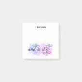 Post-it® *~* Affirmation Intention Blob Abstrait I DECLARE (Devant)