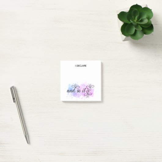Post-it® *~* Affirmation Intention Blob Abstrait I DECLARE (Bureau)