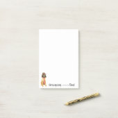 Post-it® Afghan Hound Papa (Sur un bureau)