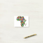 Post-it® Afrique Pays du continent Drapeaux Carte Nations (Sur un bureau)