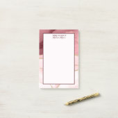 Post-it® Agate De Broussage rose Et De Parties scintillant  (Sur un bureau)
