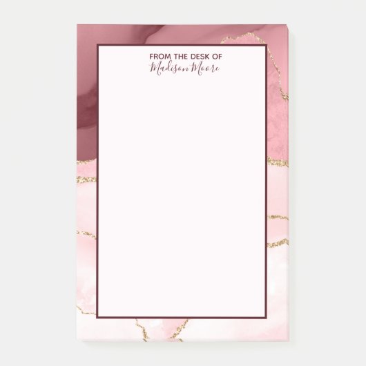 Post-it® Agate De Broussage rose Et De Parties scintillant  (Devant)